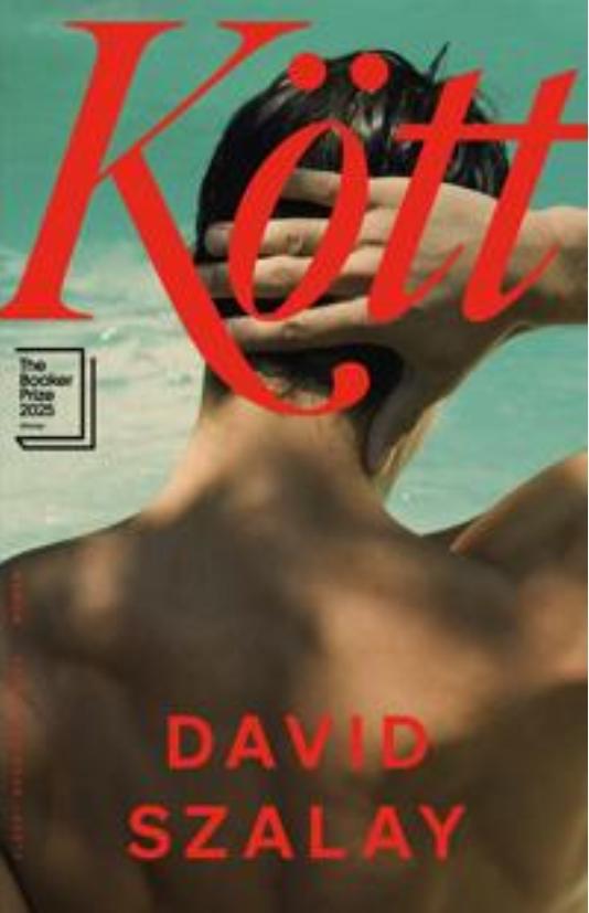 Bokomslag med del av en naken rygg. 

Text i rött 
Kött
David Szalay